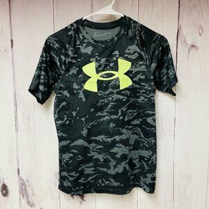 Under Armour Loose Size Youth Large Camo Black Shirt YLG